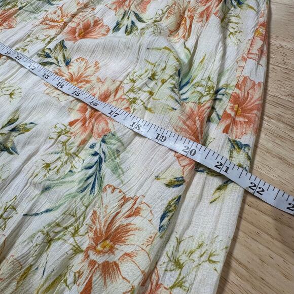 Rip Curl NWT Sol Seeker Maxi Dress Floral White Size S Smocked Hawaiian Tropical - Picture 11 of 12